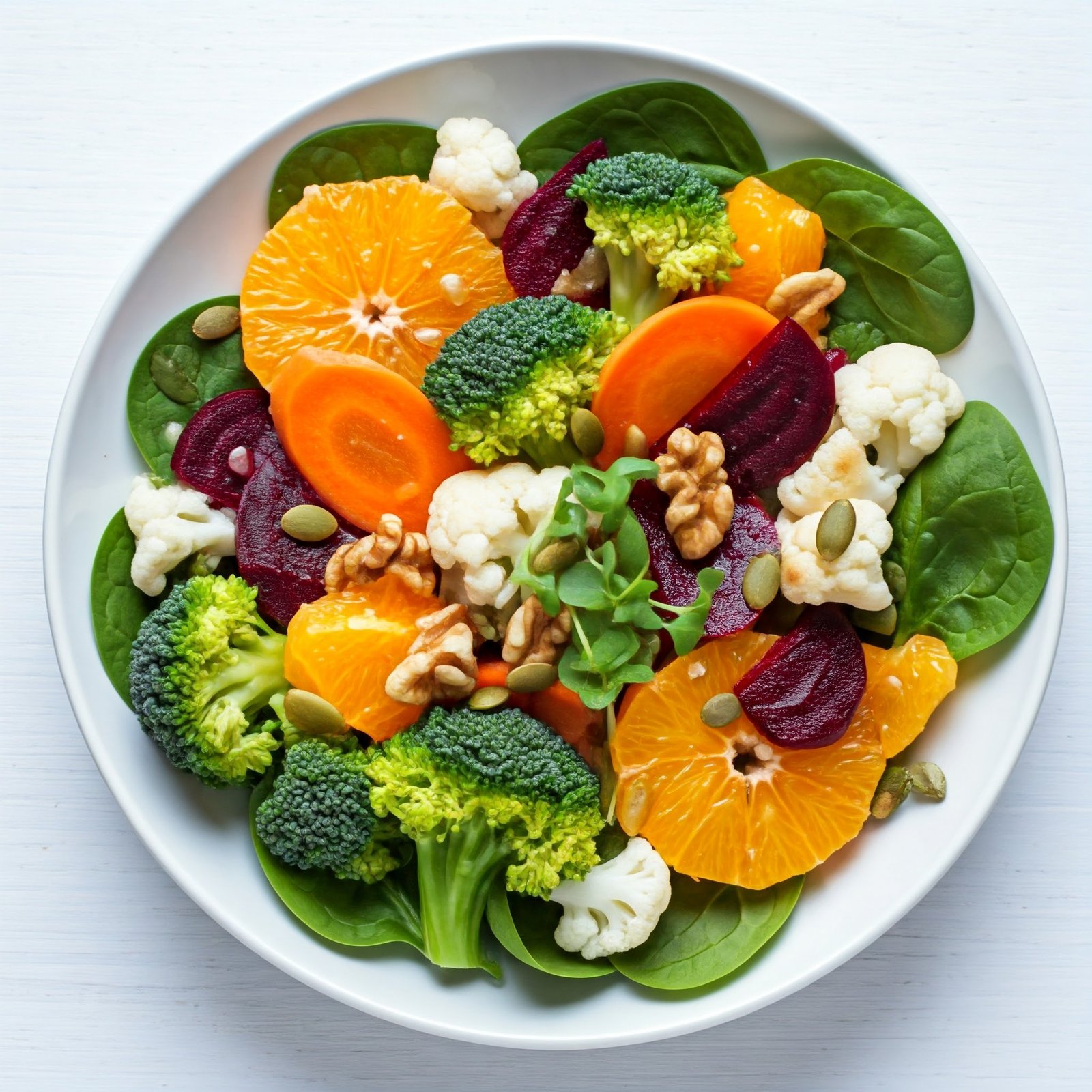 Ensalada de invierno nutritiva y sabrosa